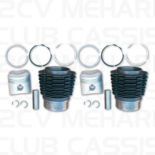 Set cylinder and piston 602cc 2CV/AMI/DYANE/MEHARI