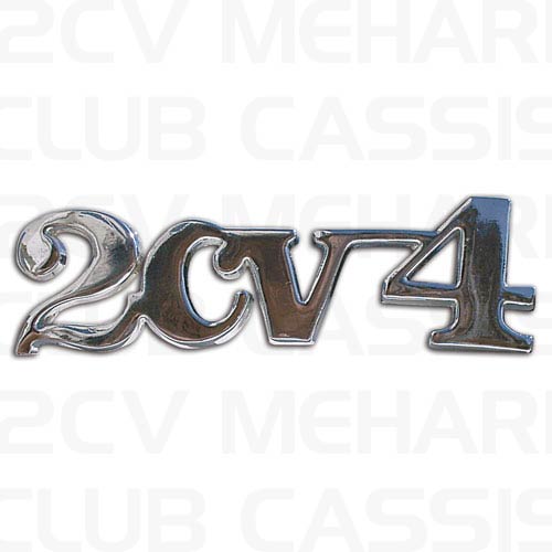 Emblem chrome "2CV 4"