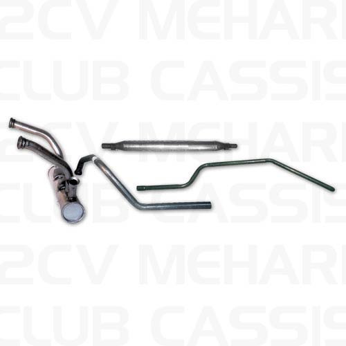 Exhaust set long end 602cc 2CV/DYANE