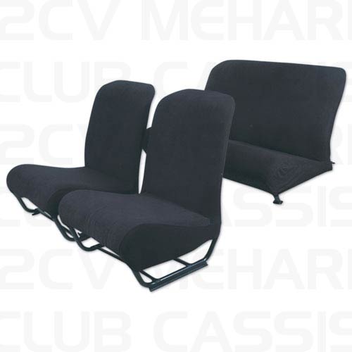 Seatcoverset sponge corner black 2CV/DYANE