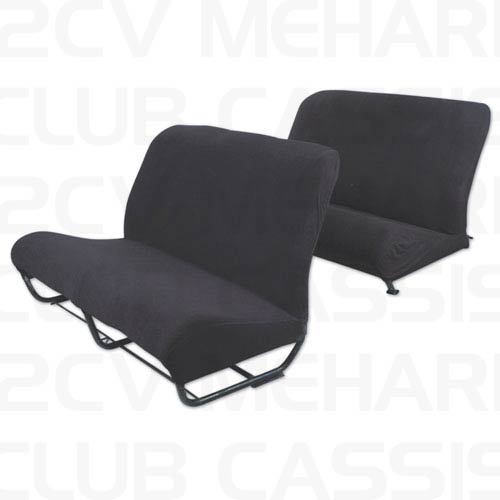 Seatcoverset bench sponge black 2CV/DYANE