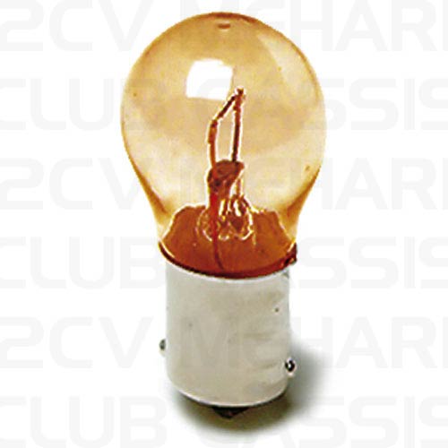 Lampe 12V 21W orange broches decal&eacute;es 2CV / AMI / DYANE / MEHARI / HY
