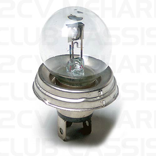 Code Europ&eacute;en phare 12V 40 / 55W blanc 2CV / AMI / DYANE / MEHARI