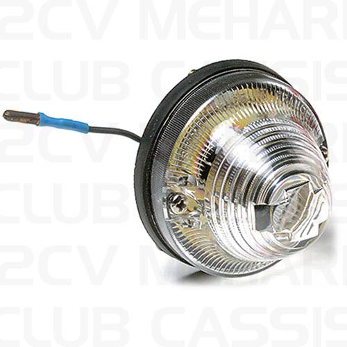 Richtingaanwijzer wit volledig (voor lamp 1 draad, 21W) 2CV / MEHARI