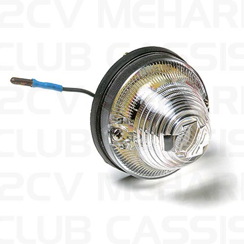 Indicator front / rear white (for 2 wire lamp 5 / 21W) 2CV / MEHARI