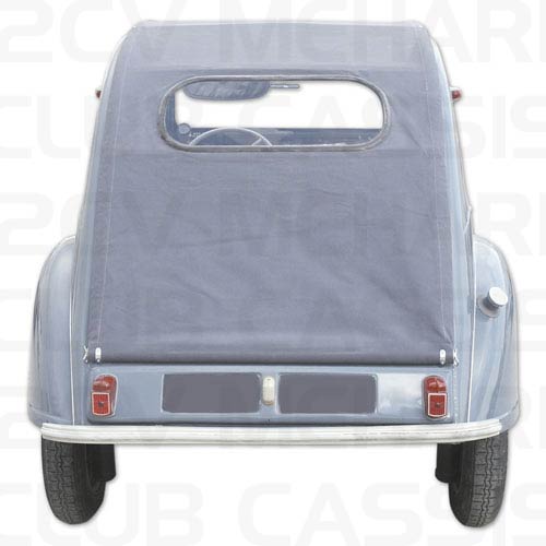 Roof long small rear window with support 2CV