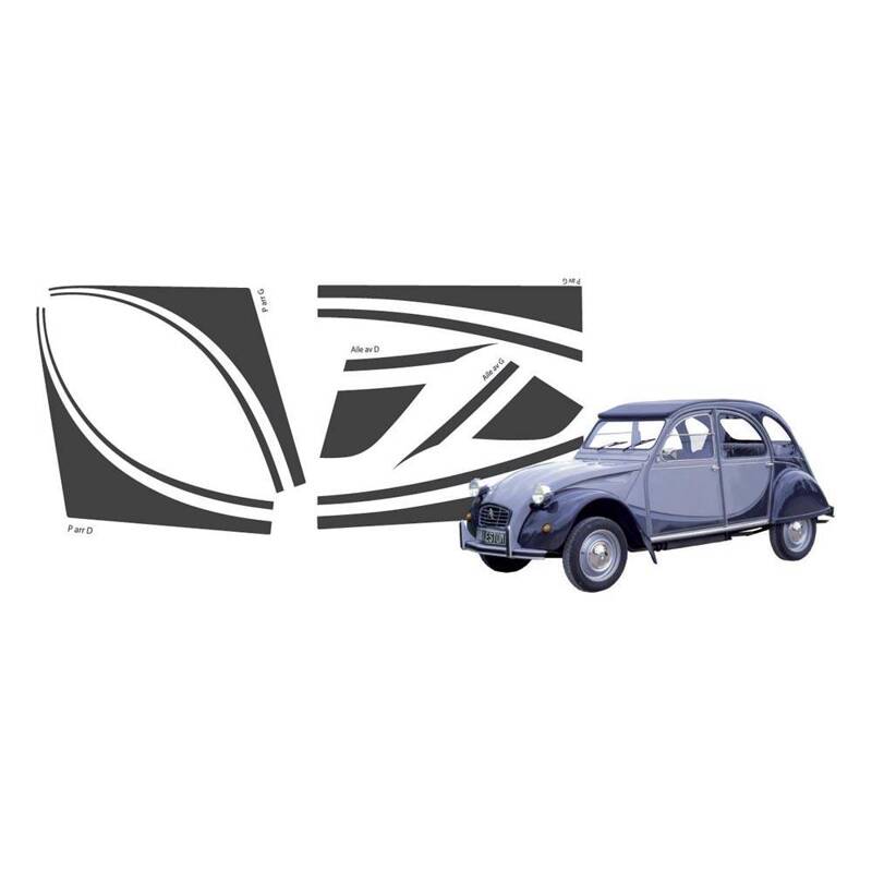 Sticker grey (complete set) 2CV CHARLESTON