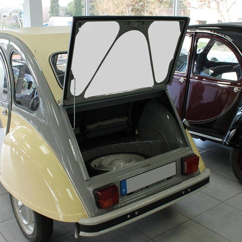 Kunstleder weiß - Kofferraumverkleidung 2CV