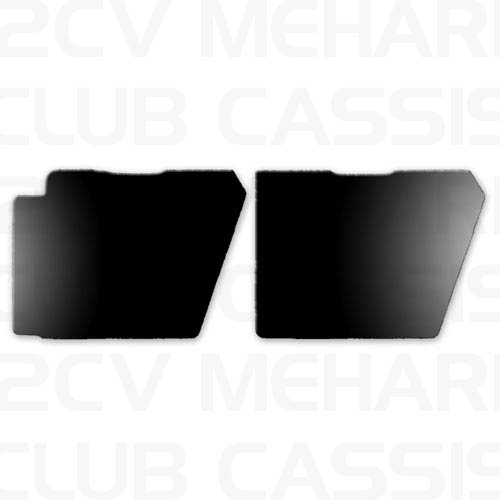 Zwart skaï - deurpanelen klein model 2CV