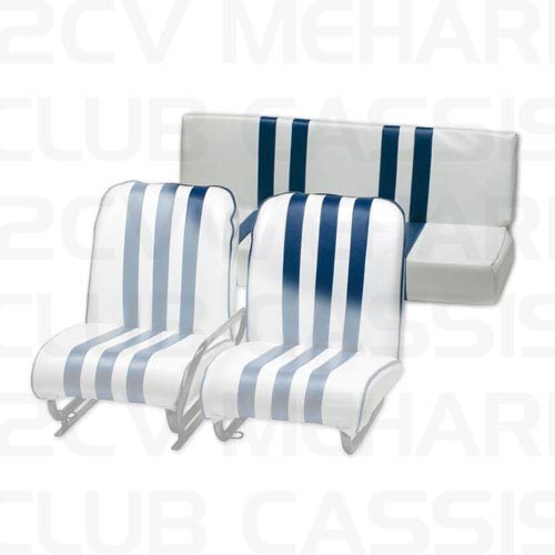 Rücksitzbank blau/weiß komplett MEHARI