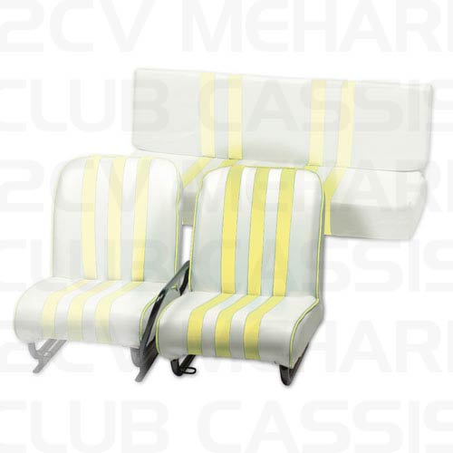 Front left seat white/yellow MEHARI