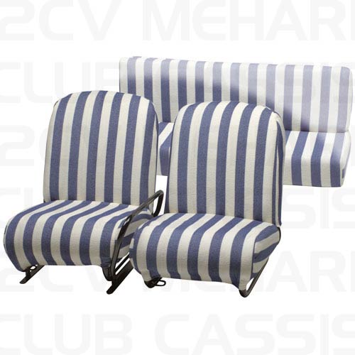 Set seatcovers sponge white/blue (2 seats) MEHARI
