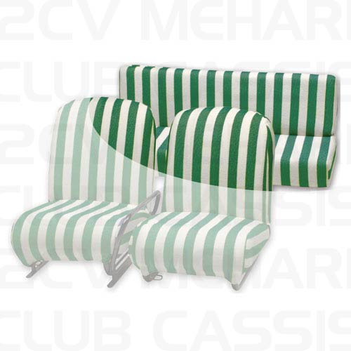 Cover sponge rear bench white/green MEHARI