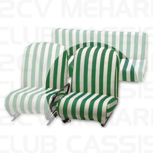 Cover sponge front seat white/green MEHARI