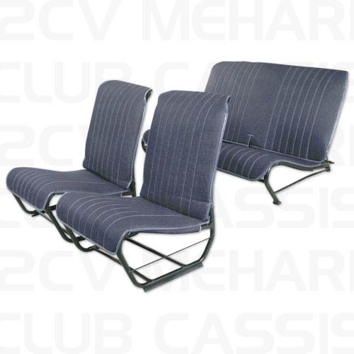 Seatcoverset (2 front + 1 rear) without sides gray antracit 2CV