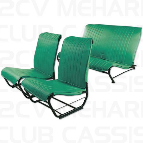 Seatcoverset (2 front + 1 rear) without sides skaï green lagoon 2CV