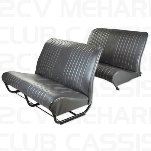 Seatcoverset bench with sides gray antracit 2CV/DYANE