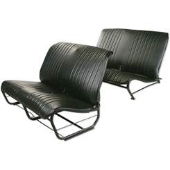 Seatcoverset bench without sides skaï black 2CV
