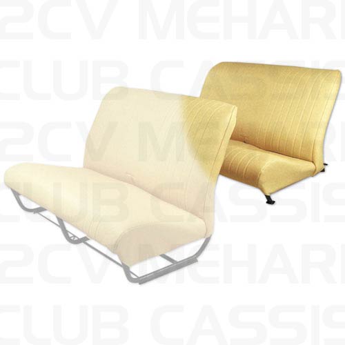 Seatcover rear with sides yellow/gold 2CV/DYANE