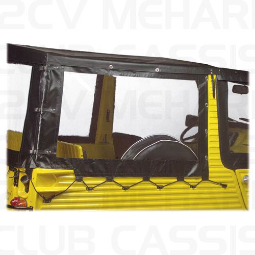 Roof without tube, 3 straps black MEHARI