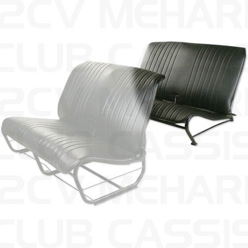 Seatcover rear without sides skaï black 2CV