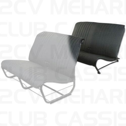 Seatcover rear without sides aere black 2CV