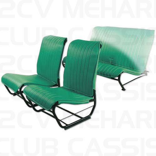 Skaï groen lagoon - bekleding stoel zonder zijkant 2CV