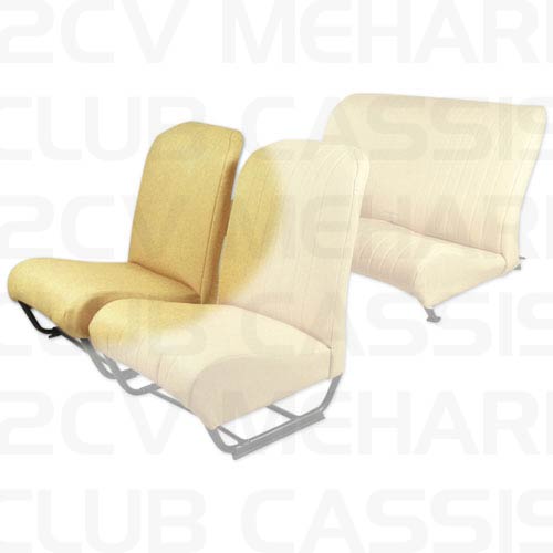 Seatcover right with sides corner yellow/gold 2CV/DYANE