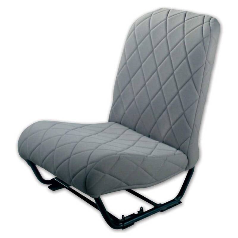 Seatcover right with sides corner gray tissu 2CV/DYANE
