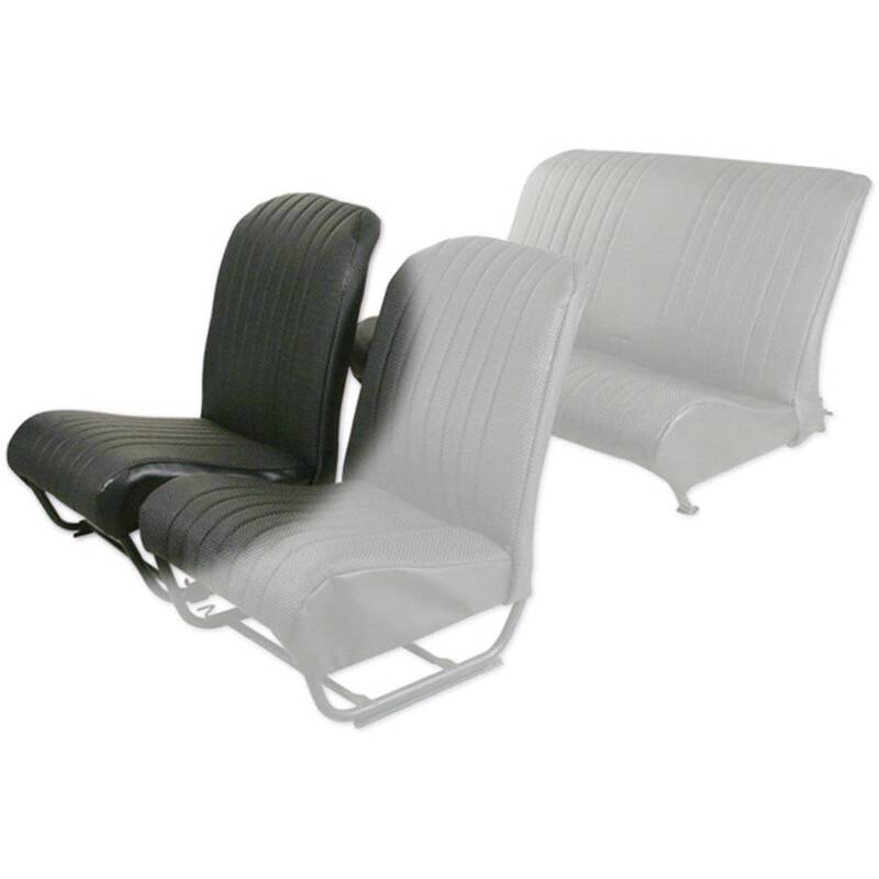 Seatcover right with sides corner aere black 2CV/DYANE