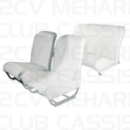 Seatcover right with sides corner skaï white 2CV/DYANE