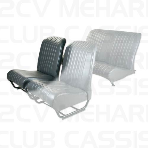 Seatcover right with sides gray antracit 2CV/DYANE