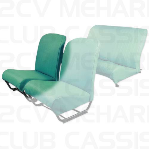 Seatcover right with sides skaï green lagon 2CV/DYANE