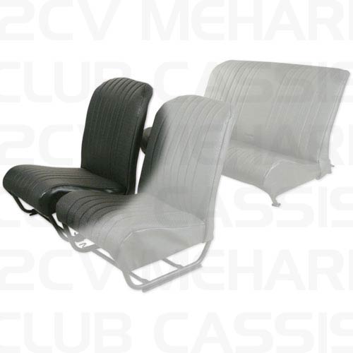 Seatcover right with sides aere black 2CV/DYANE
