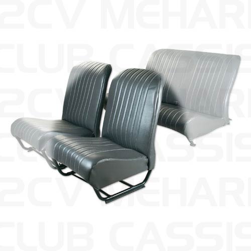 Seatcover left with sides gray antracit 2CV/DYANE
