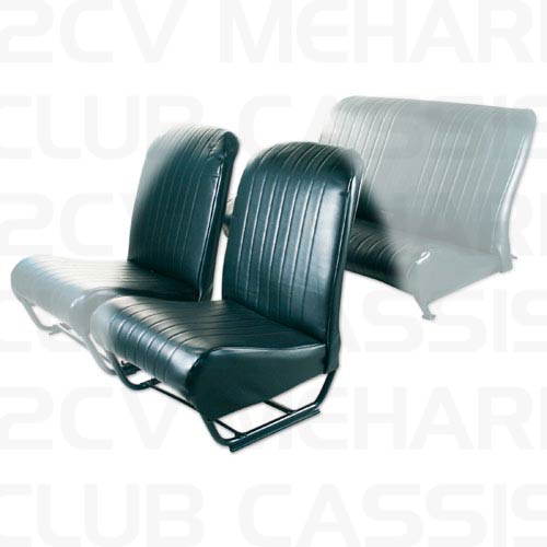 Seatcover left with sides skaï black 2CV/DYANE