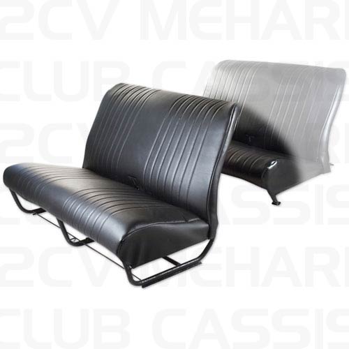 Seatcover bench front with sides skaï black 2CV/DYANE