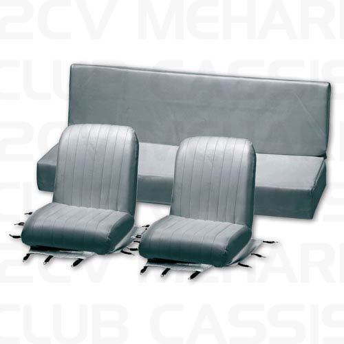 Ensemble garniture siège 3 pièces (2avant, 1 arrière) gris antracit MEHARI