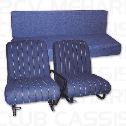 Set seatcovers 3 parts (2 front, 1 back) jeans MEHARI
