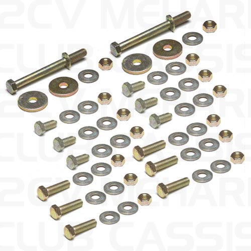 Set fixation screws rear tubulaire frame MEHARI