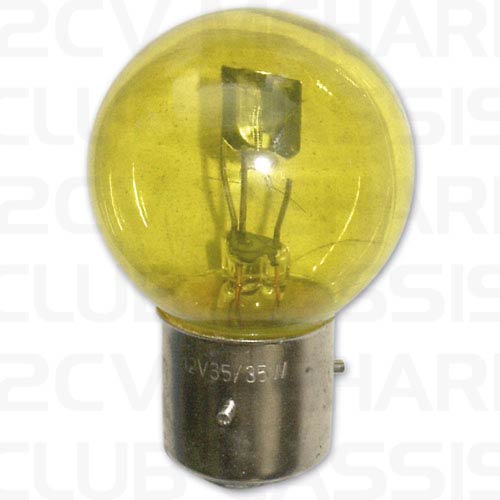 Headlight 12V 35 / 35W yellow 2CV OM