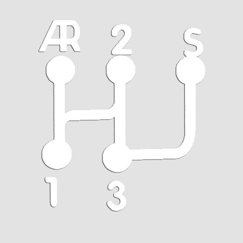 Aufkleber Gänge (30x34mm) 2CV/AMI/DYANE/MEHARI