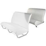 Seatcover foldable rear with sides skaï white 2CV/DYANE