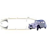 Sticker wit (volledige set) 2CV DOLLY RIALTO