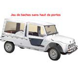 Set of covers complete 4 straps white (without window front door) MEHARI