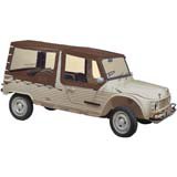 Set of cover + doors 4 straps original brown MEHARI