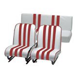 Complete set seats white/red MEHARI