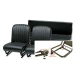 Sitz-Set neu Kunstleder schwarz aere (komplett, kippbar) MEHARI