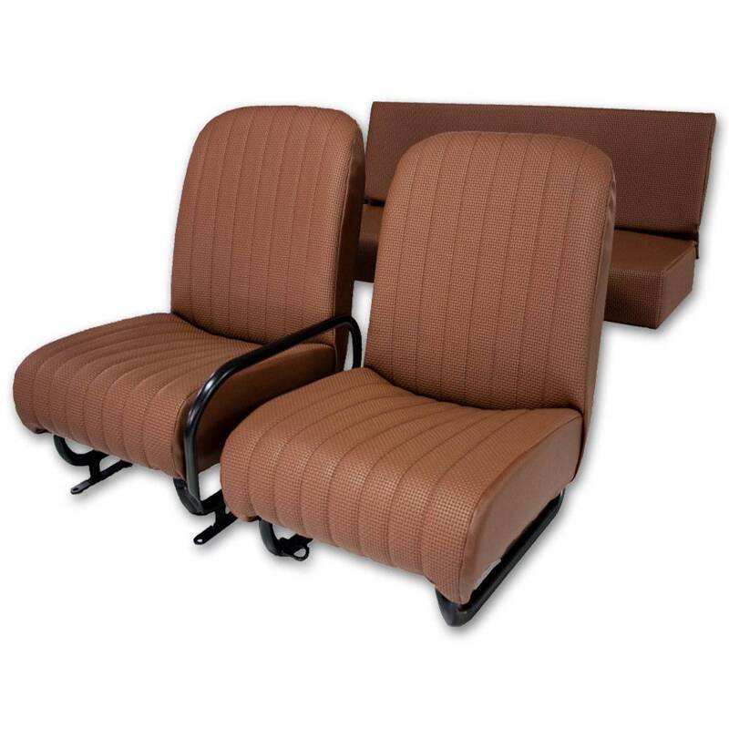 Complete set seats brown chocolat skaï aere MEHARI