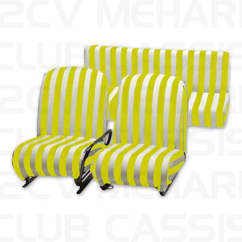Set seatcovers sponge white/yellow (4 seats) MEHARI